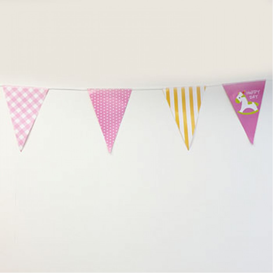 Baby Girl Rocking Horse Bunting